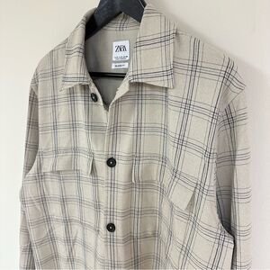 Zara Plaid Overshirt MEDIUM